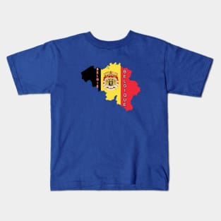 Belgium map & flag Kids T-Shirt